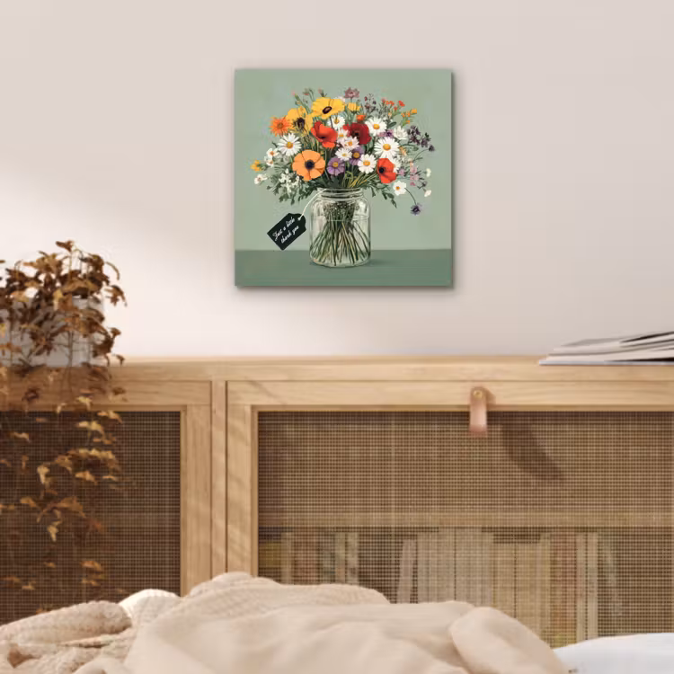 Bloemen - Vaas - Kaartje aluminium wit klein -sfeer3