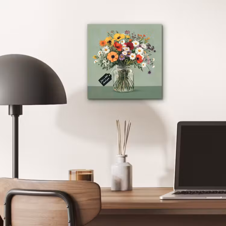Bloemen - Vaas - Kaartje aluminium wit klein -sfeer5