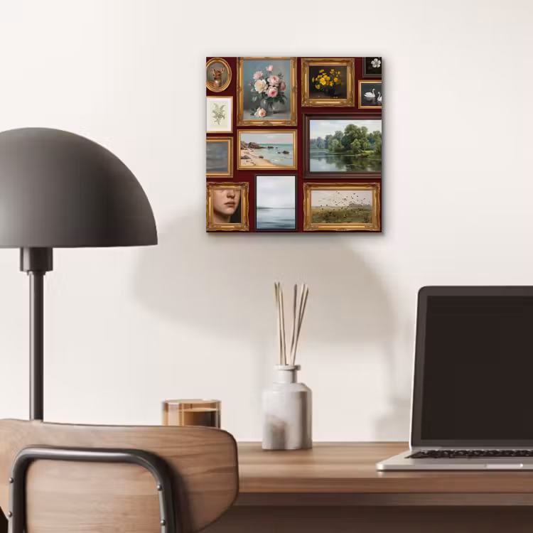 Bloemen - Vaas - Klassiek - Kunst - Rood aluminium wit klein -sfeer5
