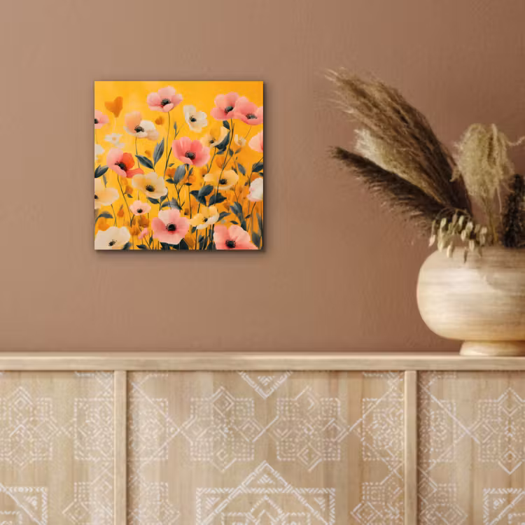 Bloemen - Veld - Geel aluminium wit klein -sfeer4