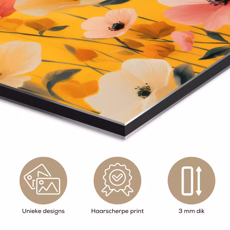Bloemen - Veld - Geel aluminium wit klein -closeup_NL