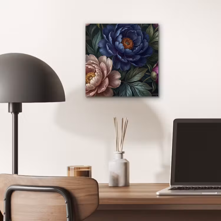 Bloemen - Vlinder - Natuur - Modern - Paars aluminium wit klein -sfeer5