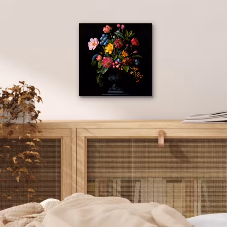 Bloemen - Vrolijk - Vaas aluminium wit klein -sfeer3
