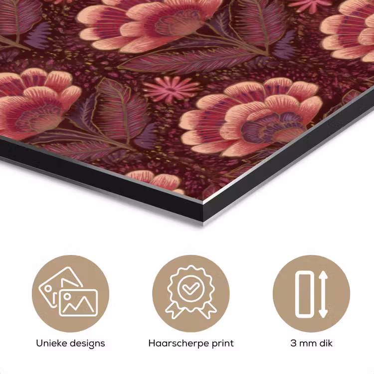 Bloemen - Waaier - Paars aluminium wit klein 46 -closeup_NL