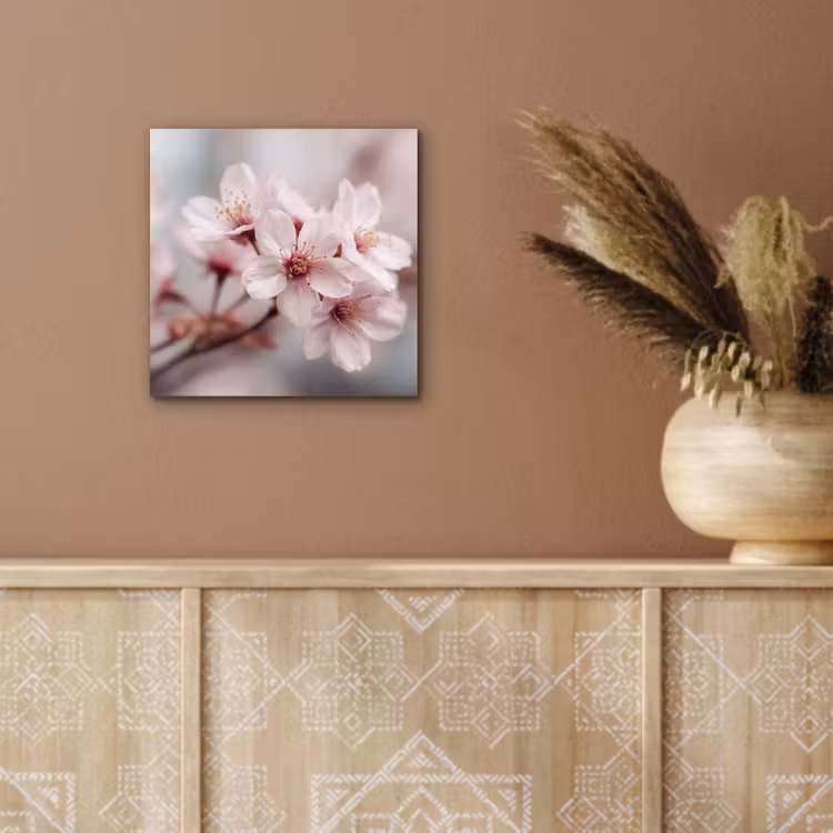 Bloesems - Meeldraden - Geel - Wazig aluminium wit klein -sfeer4