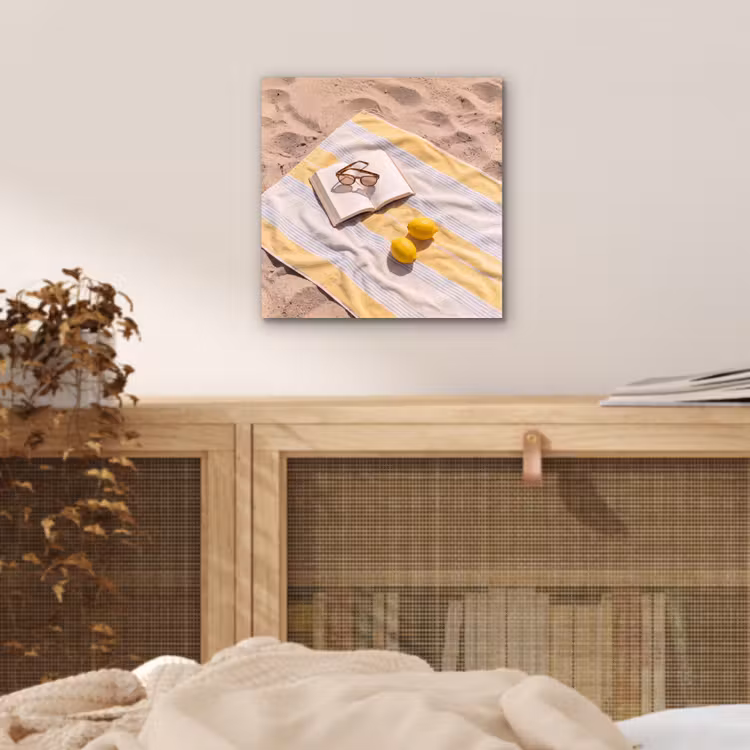 Boek - Zonnebril - Strand - Zomer - Geel aluminium wit klein -sfeer3