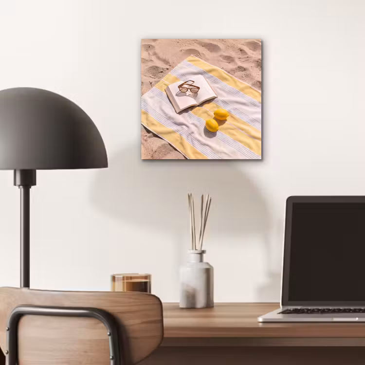 Boek - Zonnebril - Strand - Zomer - Geel aluminium wit klein -sfeer5