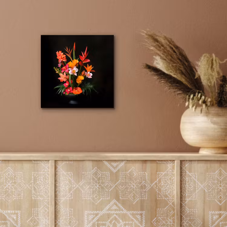 Boeket - Bloemen - Exotisch aluminium wit klein -sfeer4