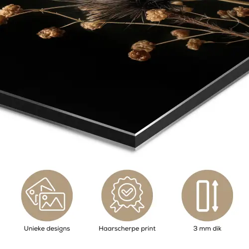 Boeket - Bloemen - Licht - Zwart aluminium wit klein -closeup_NL