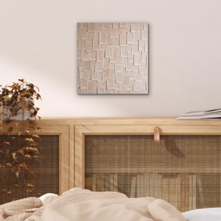 Boekpagina - Collage - Literatuur - Vintage - Beige aluminium wit klein -sfeer3
