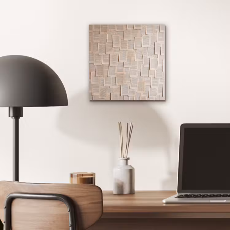 Boekpagina - Collage - Literatuur - Vintage - Beige aluminium wit klein -sfeer5