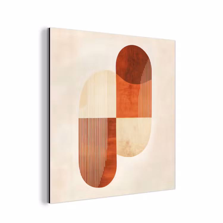 Bogen - Beige - Vormen aluminium wit klein -3d