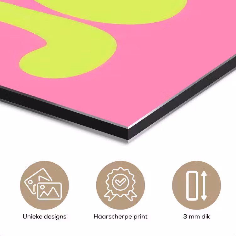 Bonjour - Roze - Fel groen aluminium wit klein -closeup_NL