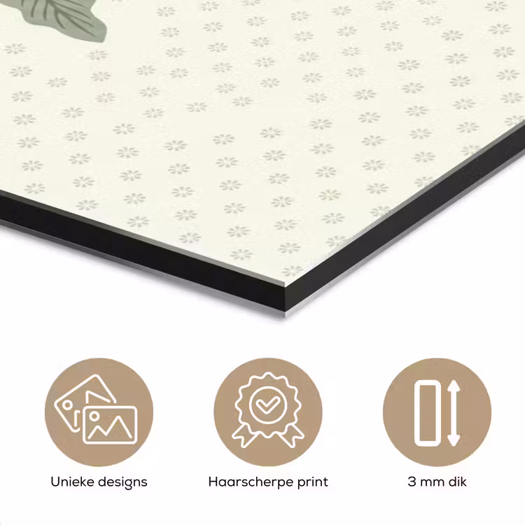 Boom - Bladeren - Groen - Decoratief - Beige aluminium wit klein -closeup_NL