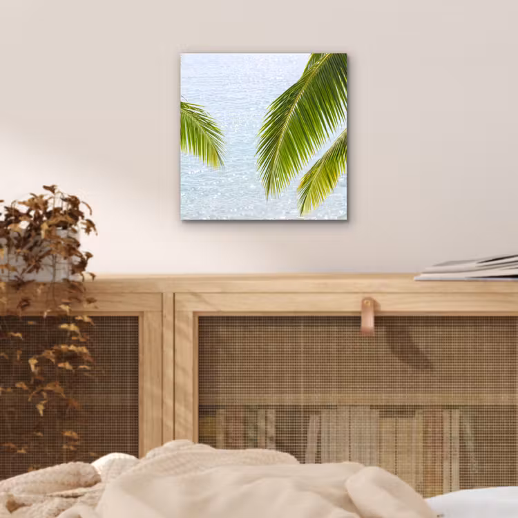 Boom - Bladeren - Water - Tropisch - Groen aluminium wit klein -sfeer3