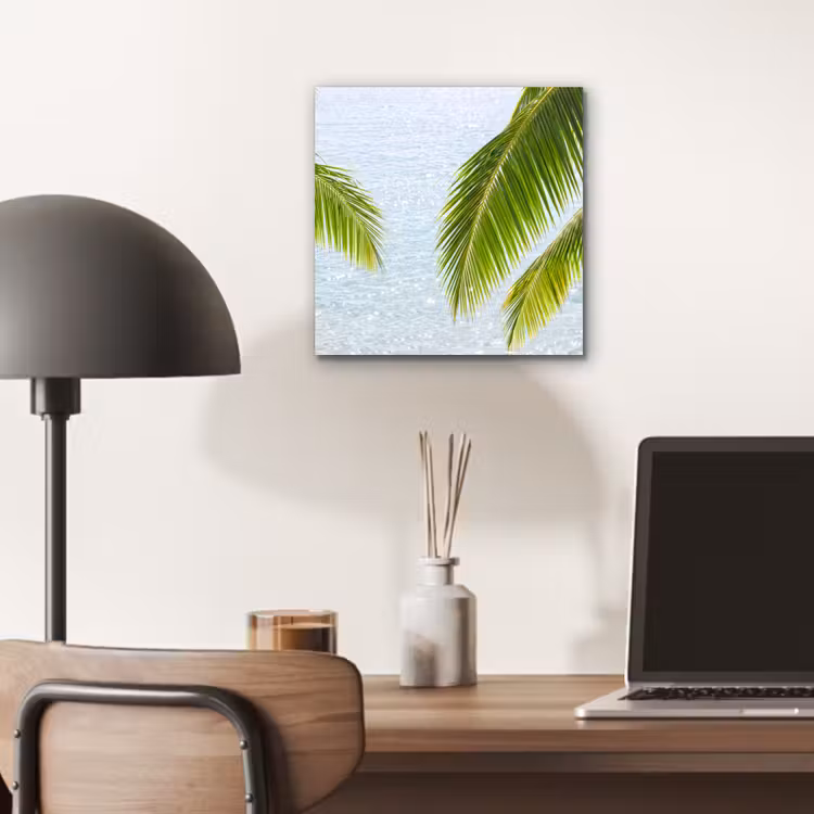 Boom - Bladeren - Water - Tropisch - Groen aluminium wit klein -sfeer5