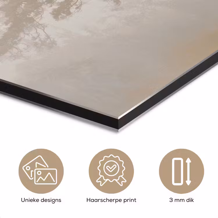 Boom - Oosterse stijl - Landschap aluminium wit klein -closeup_NL