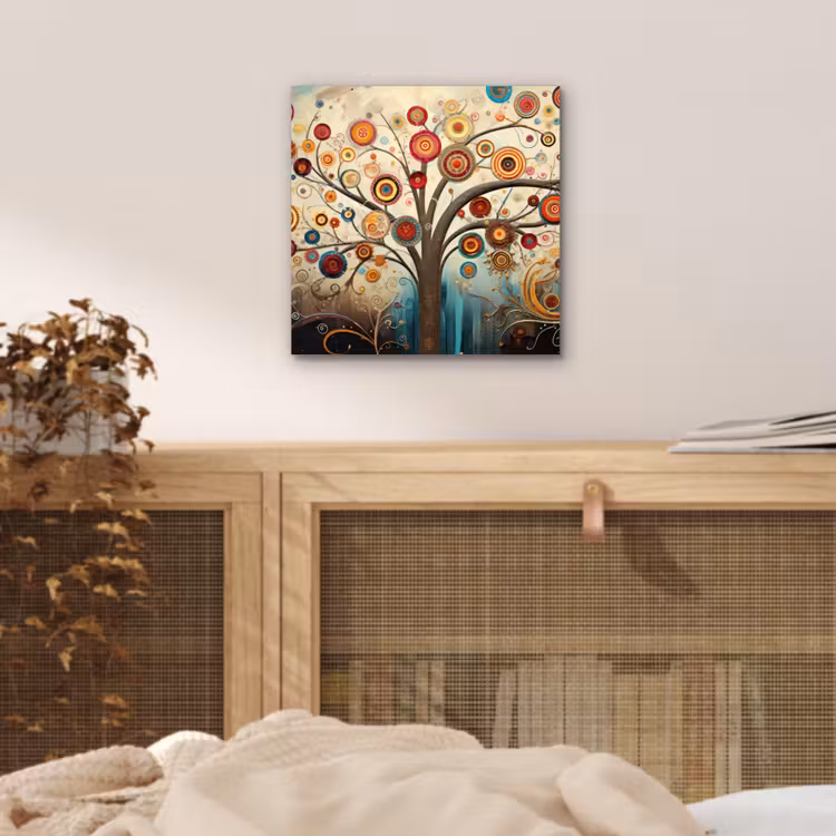 Boom - Tree of life - Kleur aluminium wit klein -sfeer3