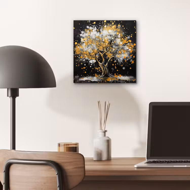 Boom - Zwart - Goud - Wit - Modern aluminium wit klein -sfeer5