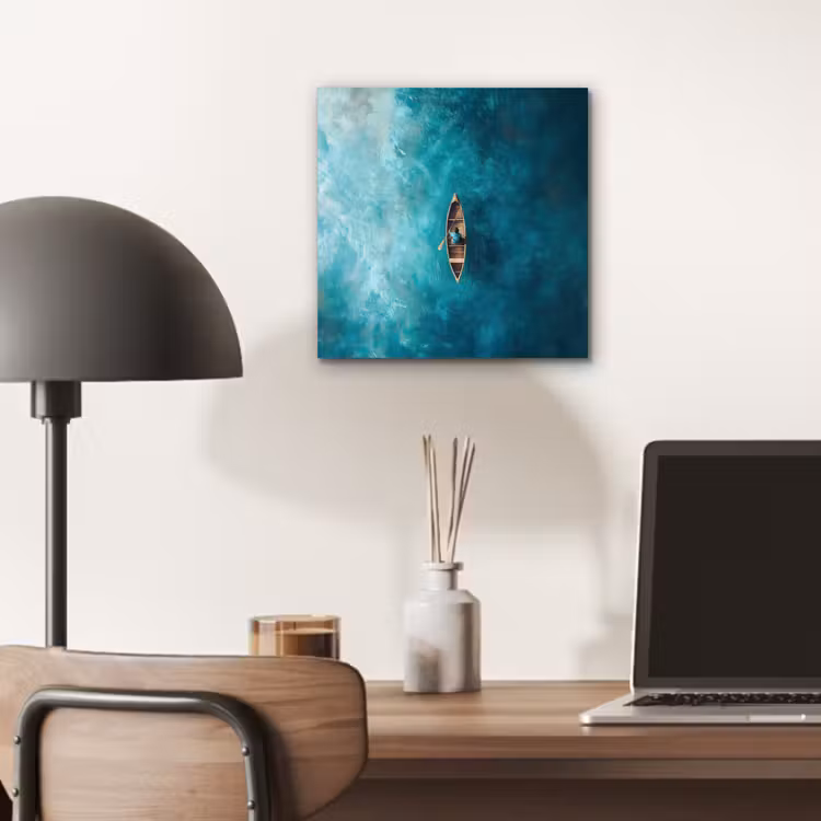 Bootje - Water - Blauw aluminium wit klein -sfeer5