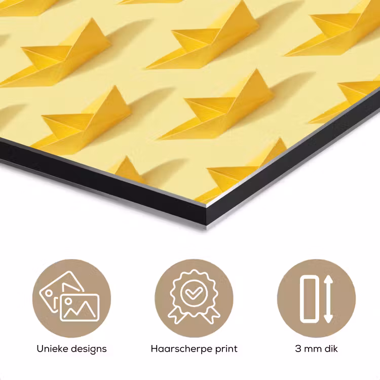 Bootjes - Origami - Creatief - Geel aluminium wit klein 46 -closeup_NL