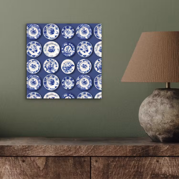 Borden - Floraal - Blauw aluminium wit klein 46 -sfeer2