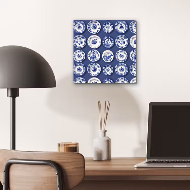 Borden - Floraal - Blauw aluminium wit klein 46 -sfeer5