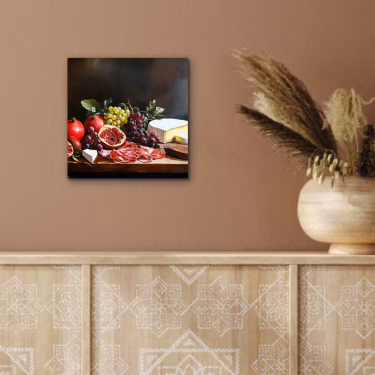 Borrelplank - Stilleven - Vintage aluminium wit klein -sfeer4