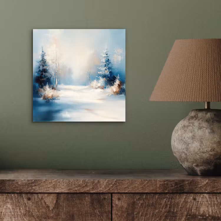 Bos - Winter - Natuur - Abstract - Sneeuw aluminium wit klein -sfeer2