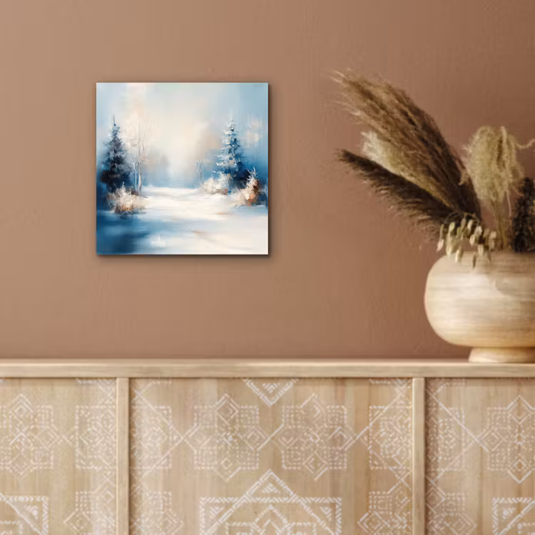 Bos - Winter - Natuur - Abstract - Sneeuw aluminium wit klein -sfeer4