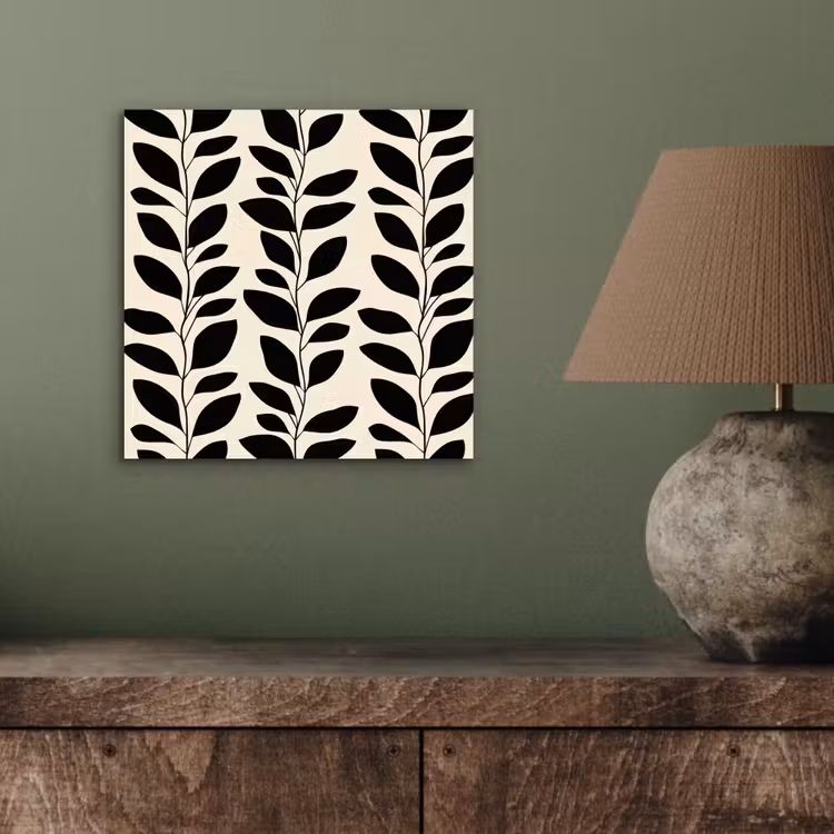 Botanisch - Dessin - Zwart - Beige aluminium wit klein 46 -sfeer2