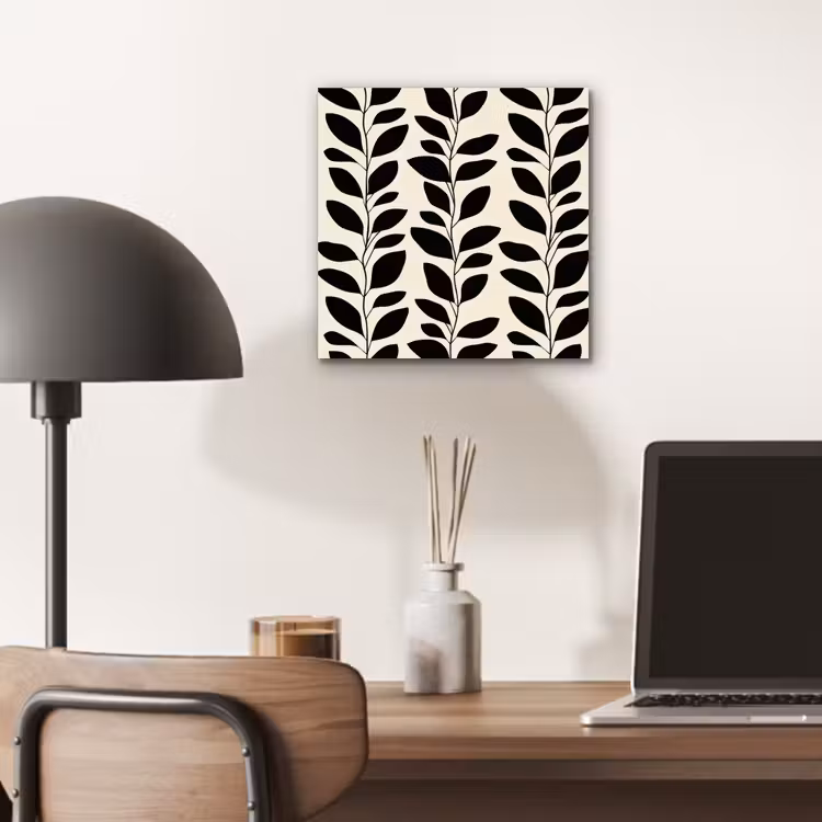 Botanisch - Dessin - Zwart - Beige aluminium wit klein 46 -sfeer5