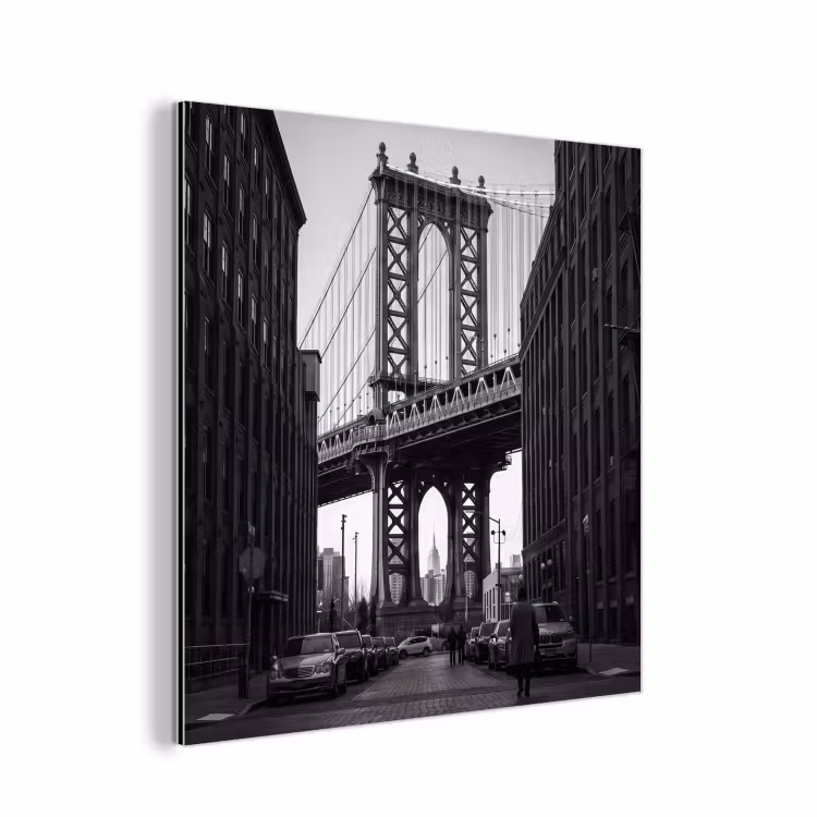 Brug - Stad - Architectuur - Modern - Zwart-wit aluminium wit klein -3d