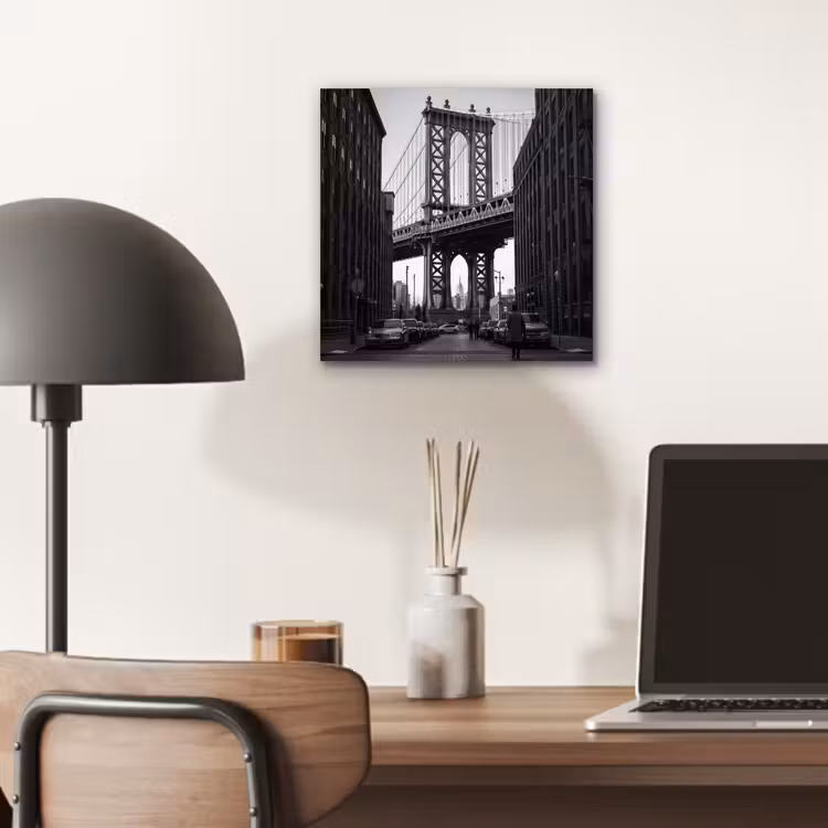 Brug - Stad - Architectuur - Modern - Zwart-wit aluminium wit klein -sfeer5