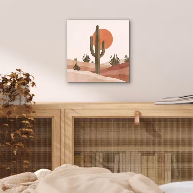 Cactus - Duinen - Modern - Landschap - Groen aluminium wit klein -sfeer3