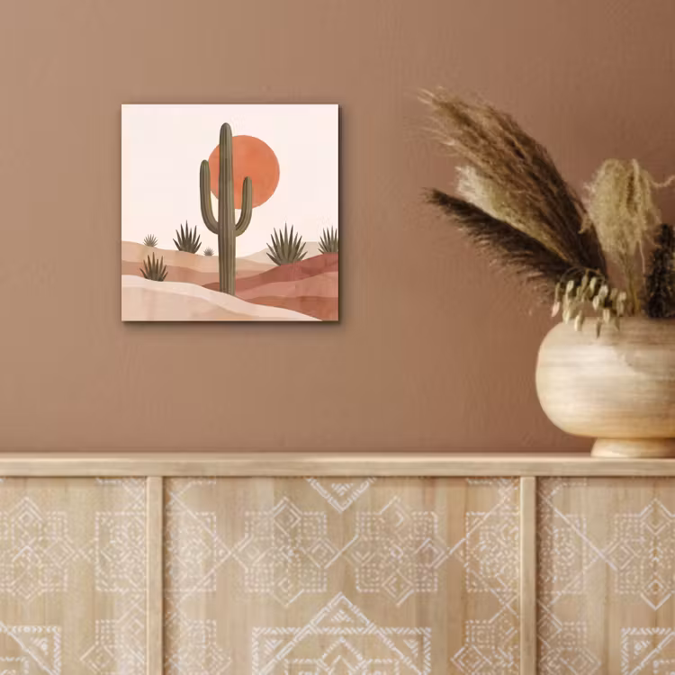 Cactus - Duinen - Modern - Landschap - Groen aluminium wit klein -sfeer4