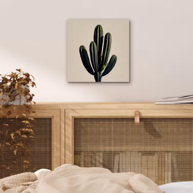 Cactus - Subtiel - Groen aluminium wit klein -sfeer3