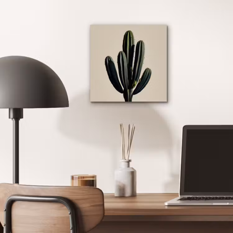 Cactus - Subtiel - Groen aluminium wit klein -sfeer5