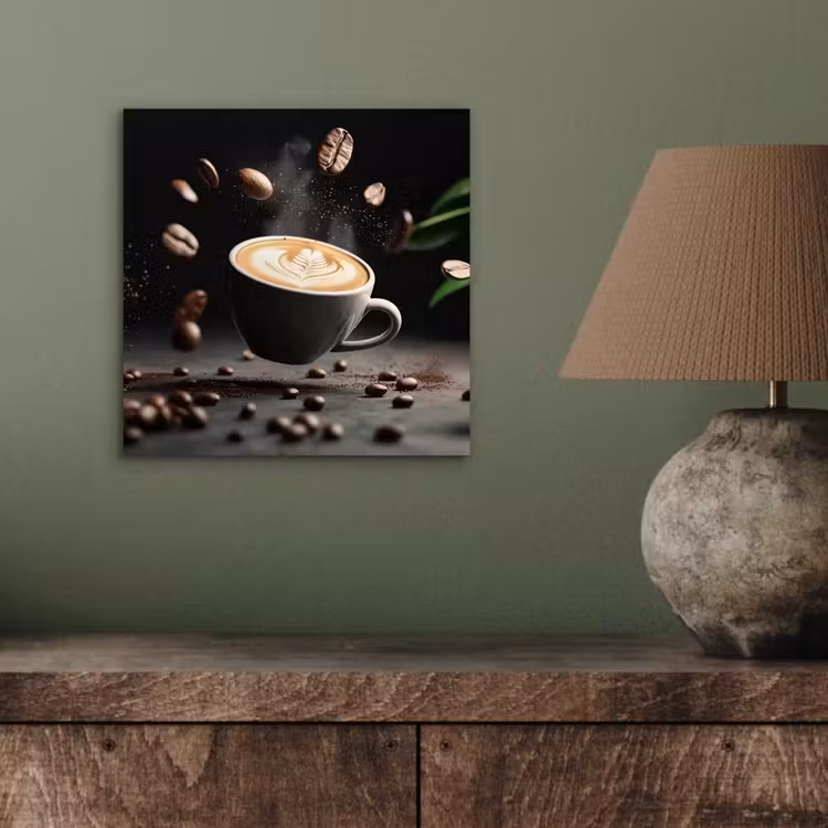 Cappuccino - Kop - Bonen - Bruin aluminium wit klein -sfeer2