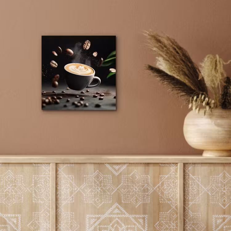 Cappuccino - Kop - Bonen - Bruin aluminium wit klein -sfeer4