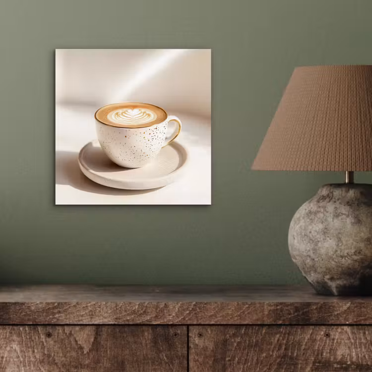 Cappuccino - Schuim - Schotel - Beige aluminium wit klein -sfeer2