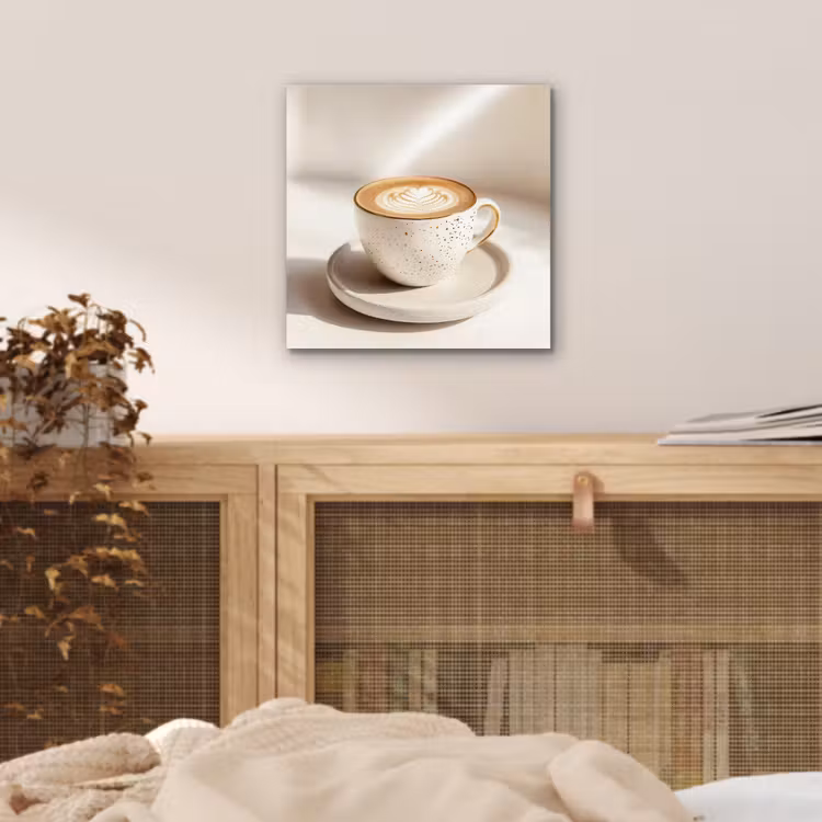 Cappuccino - Schuim - Schotel - Beige aluminium wit klein -sfeer3