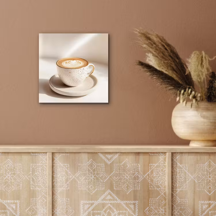Cappuccino - Schuim - Schotel - Beige aluminium wit klein -sfeer4