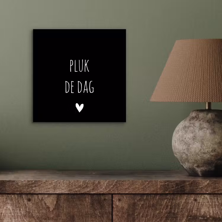 Carpe diem - Spreuken - Pluk de dag - Quotes aluminium wit klein -sfeer2