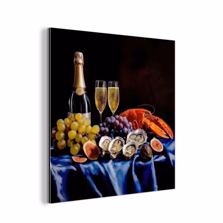 Champagne - Luxe - Oesters aluminium wit klein -3d