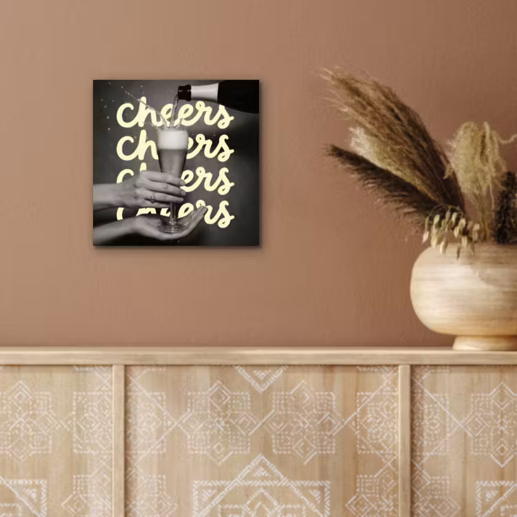 Cheers - Wijn - Zwart - Wit aluminium wit klein -sfeer4