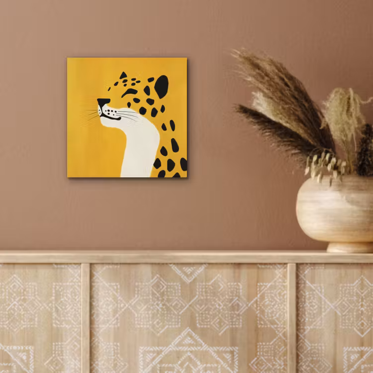 Cheetah - Illustratie - Geel aluminium wit klein -sfeer4