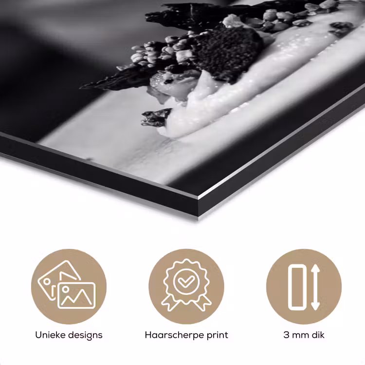 Chef - Garnering - Gerecht aluminium wit klein -closeup_NL