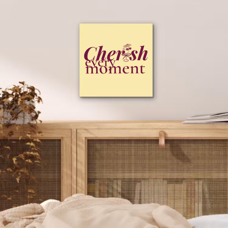 Cherish every moment - Cocktailglas - Geel aluminium wit klein -sfeer3