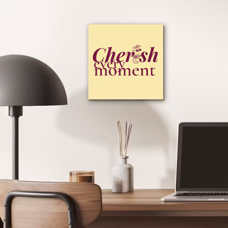 Cherish every moment - Cocktailglas - Geel aluminium wit klein -sfeer5